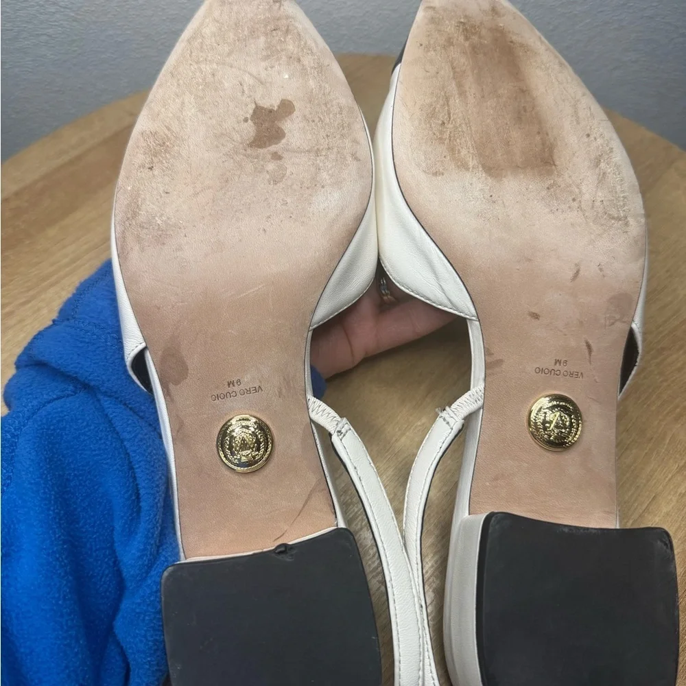 Veronica Beard Cecile Leather Cap-toe Slingback - Picture 10 of 11